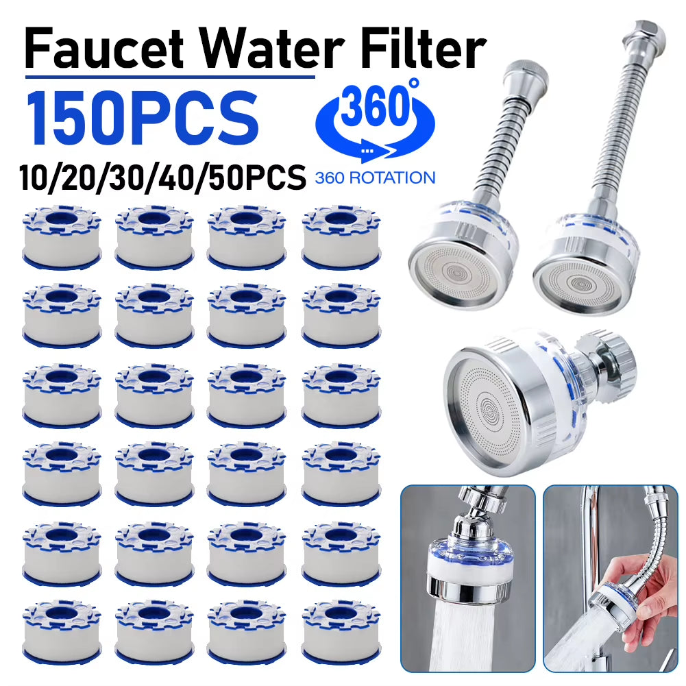 Kitchen Faucet Water Filter 360° Sink Filter Pressurized Sink Faucet Water Filter Universal Faucet Aerator Bathroom Accessories