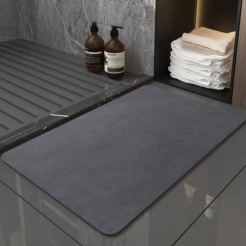 Super Absorbent Bath Mat Rubber Bathroom Rug Non-Slip Entrance Doormat Nappa Skin Floor Mats Toilet Carpet Kitchen Area Rugs