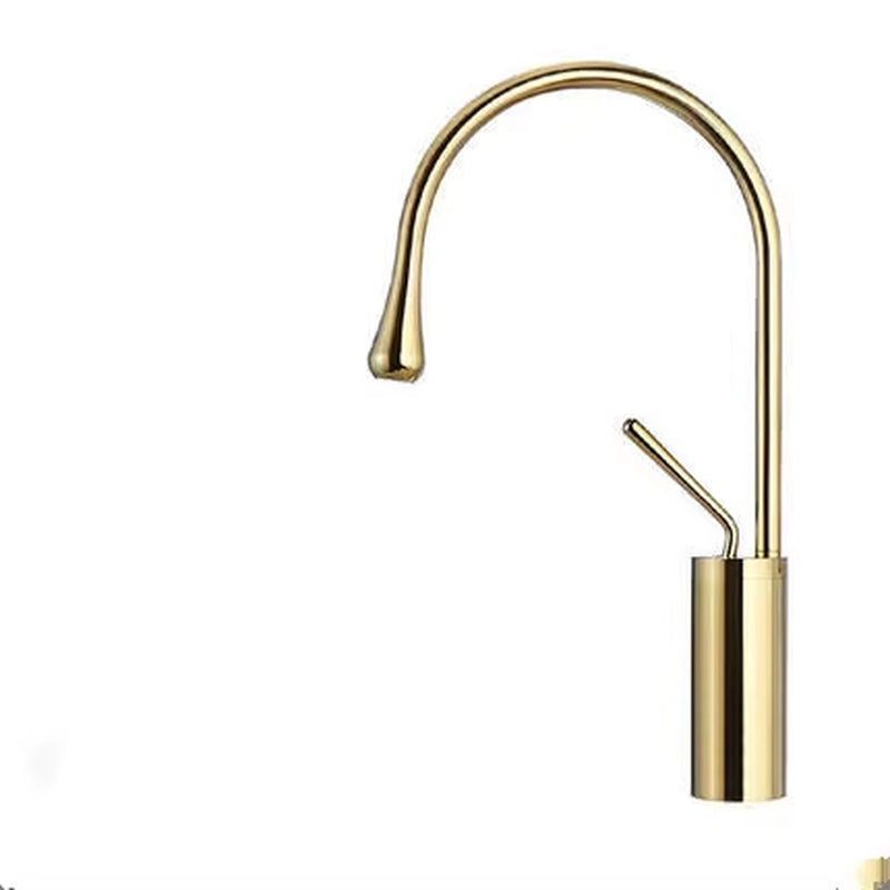 Bathroom Faucet Black Gold Basin Faucet Hot and Cold Sink Faucet Brass Faucet Kitchen Faucet Swivel Sink Water Crane