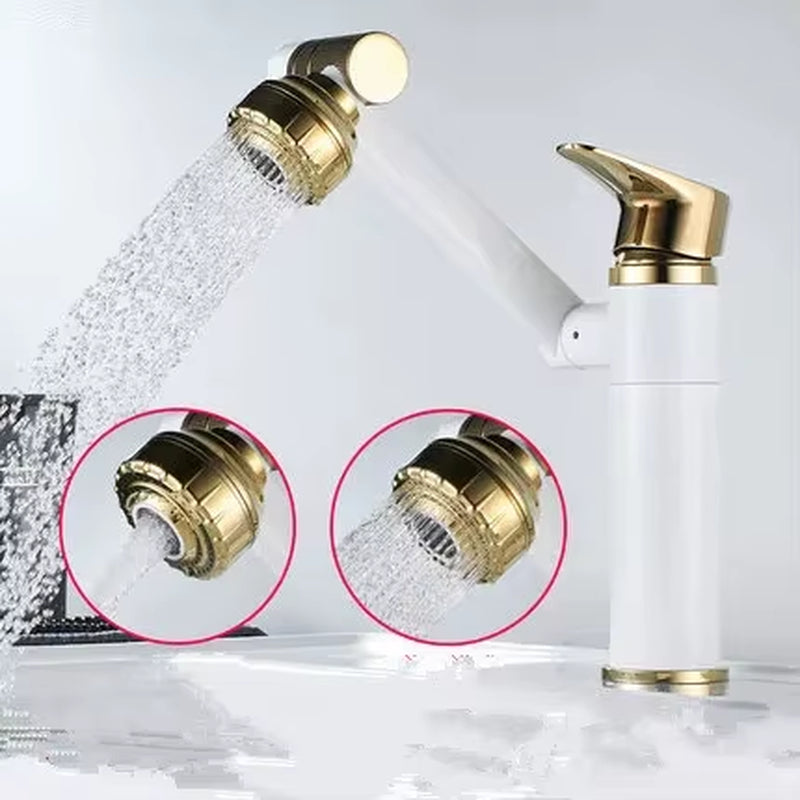 Multifunction Bathroom Faucet Gold Sink Faucet Hot Cold Water Mixer Crane Antique Bronze Deck Mounted Universal Water Taps