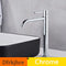 Tall Basin Sink Faucet Bathroom Chrome White Slim Hot and Cold Basin Water Mixer Tap Bathroom Single Sink Faucet Crane