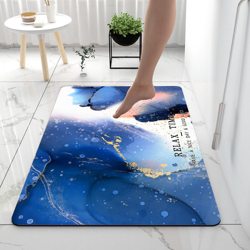 Home Gadget Anti-Slip Mat Super Absorbent Bathroom Floor Mat Diatom Mud Suitable for Kitchen Toilet