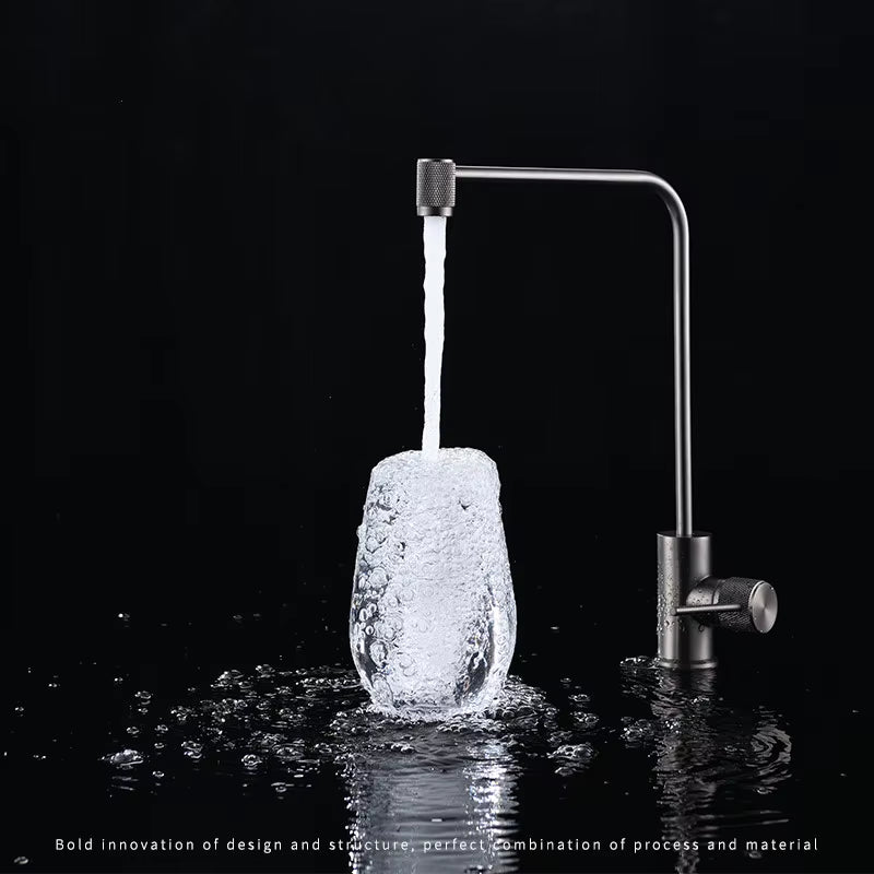 Direct Drinking Water Faucet Kitchen Sink Tap Rotation Brush Gold Drinking Faucet Black Chrome