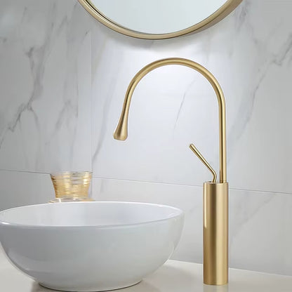 Bathroom Faucet Black Gold Basin Faucet Hot and Cold Sink Faucet Brass Faucet Kitchen Faucet Swivel Sink Water Crane