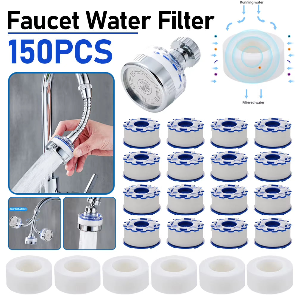 Kitchen Faucet Water Filter 360° Sink Filter Pressurized Sink Faucet Water Filter Universal Faucet Aerator Bathroom Accessories