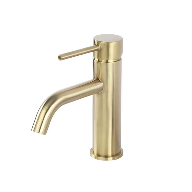 Sink Faucet Bathroom Hot and Cold Brush Gold Single Lever Hot and Cold Basin Water Mixer Tap Bathroom Sink Faucet Brass Tap Gold