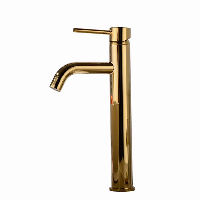 Sink Faucet Bathroom Hot and Cold Brush Gold Single Lever Hot and Cold Basin Water Mixer Tap Bathroom Sink Faucet Brass Tap Gold