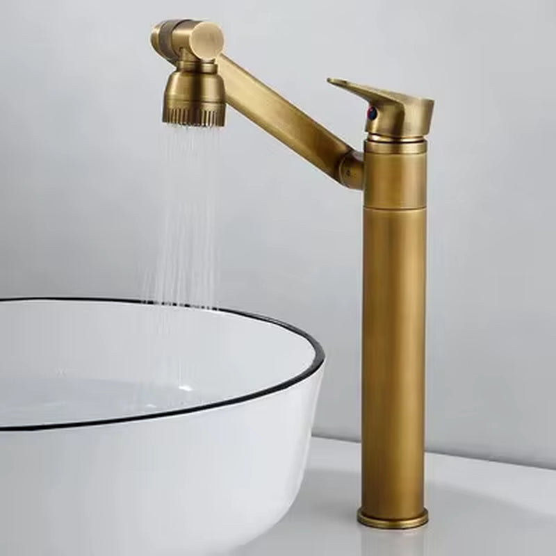 Multifunction Bathroom Faucet Gold Sink Faucet Hot Cold Water Mixer Crane Antique Bronze Deck Mounted Universal Water Taps