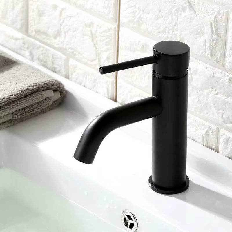 Sink Faucet Bathroom Hot and Cold Brush Gold Single Lever Hot and Cold Basin Water Mixer Tap Bathroom Sink Faucet Brass Tap Gold