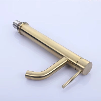 Sink Faucet Bathroom Hot and Cold Brush Gold Single Lever Hot and Cold Basin Water Mixer Tap Bathroom Sink Faucet Brass Tap Gold